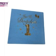 Gold Yaldızlı Mavi Bir Yaş İyi ki Doğdun Peçete 33x33