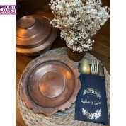 Gold Yaldızlı Siyah Arapça Afiyet Olsun Cepli Peçete 12 lı 40x40