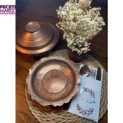 Gümüş Yaldızlı Beyaz Arapça Afiyet Olsun Cepli Peçete 12 lı 40x40