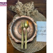 Gold Yaldızlı Beyaz Arapça Onurlandırdınız Garson Katlama Peçete 16 lı