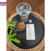 Gold Yaldızlı Beyaz Anne Kız Kahvesi Peçete 6x12 cm