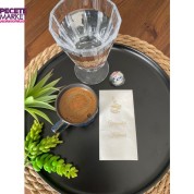 Gold Yaldızlı Beyaz Yorgunluk Kahvesi Peçete 6x12 cm