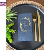 Gold Yaldızlı Siyah Mutluluğumuzu Bizimle Paylaştığınız İçin Teşekkür Ederiz Peçete 16 Adet