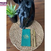 Gold Yaldızlı Yeşil Kuwait  Town Peçete 16 Adet