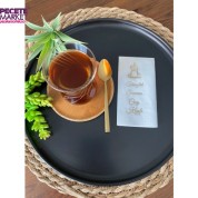 Gold Yaldızlı Beyaz Temizlik Sonrası Çay Keyfi Kahve Peçete 6x12 cm
