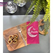 Gümüş Yaldızlı Bordo İyi Bayramlar Peçete 16 lı