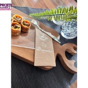 Gümüş Yaldızlı Kraft İyi Bayramlar Peçete 6x12 cm