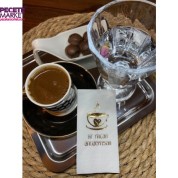 Gold Yaldızlı Beyaz Bi Fincan Antidepresan Peçete 6x12 cm