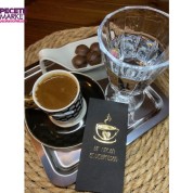 Gold Yaldızlı Siyah Bi Fincan Antidepresan Peçete 6x12 cm