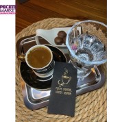 Gold Yaldızlı Siyah Kahve Bahane Sohbet Şahane Peçete 6x12 cm