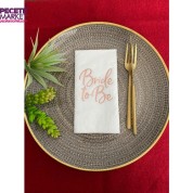 Rose Gold Yaldızlı Beyaz Bride To Be Peçete 16 lı