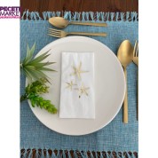 Gold Yaldızlı Beyaz Deniz Yıldızı Peçete