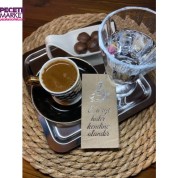 Gümüş Yaldızlı Kraft En İyi Hatır Kendine Olandır Peçete 6x12 cm