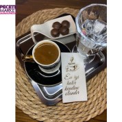 Gold Yaldızlı Beyaz En İyi Hatır Kendine Olandır Peçete 6x12 cm