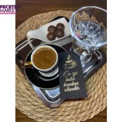 Gold Yaldızlı Siyah En İyi Hatır Kendine Olandır Peçete 6x12 cm